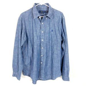 Polo Ralph Lauren Long Sleeve Custom Fit Button Up Shirt Size XL